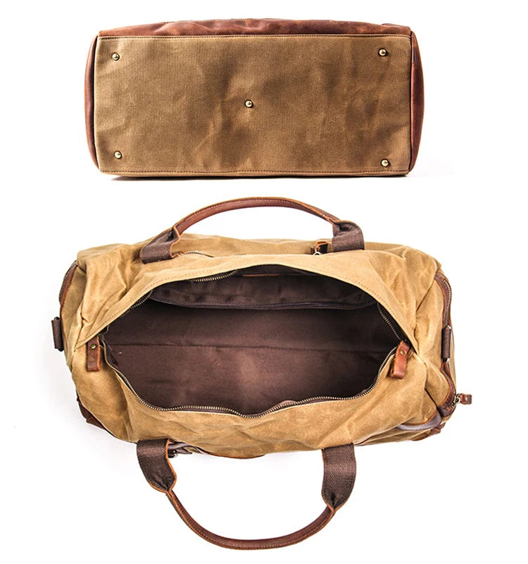 Bolsa Masculina Gabo Vintage Couro Encerado Impermeável
