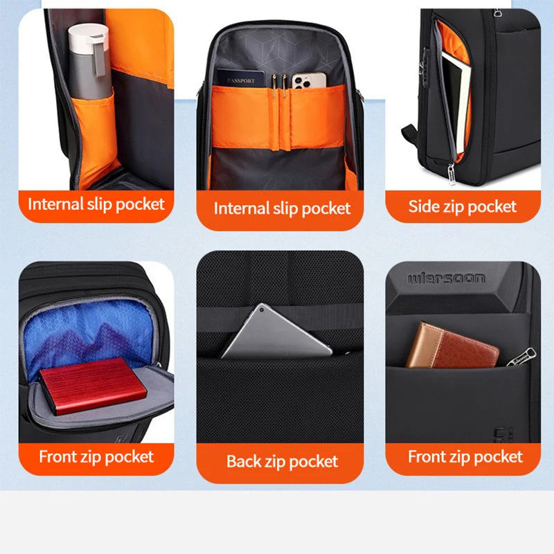 Mochila Masculina de Trabalho Zak - Grande Capacidade - Impermeável