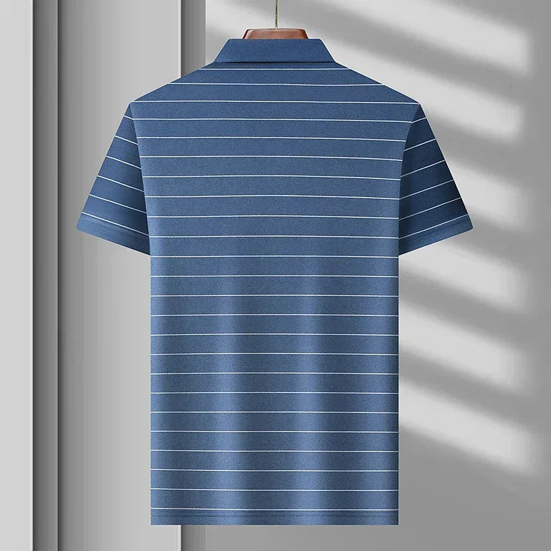 Camisa Masculina Clássica Vercc Wear Listrada - Algodão - Estilo Empresarial