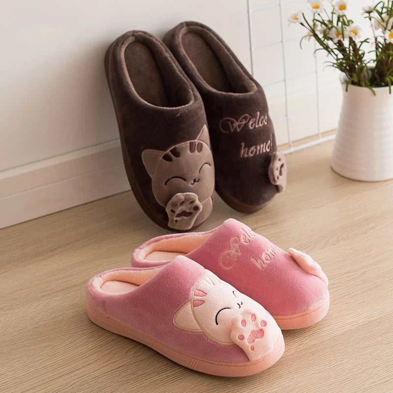 Pantufa Gato Aveludada Unissex