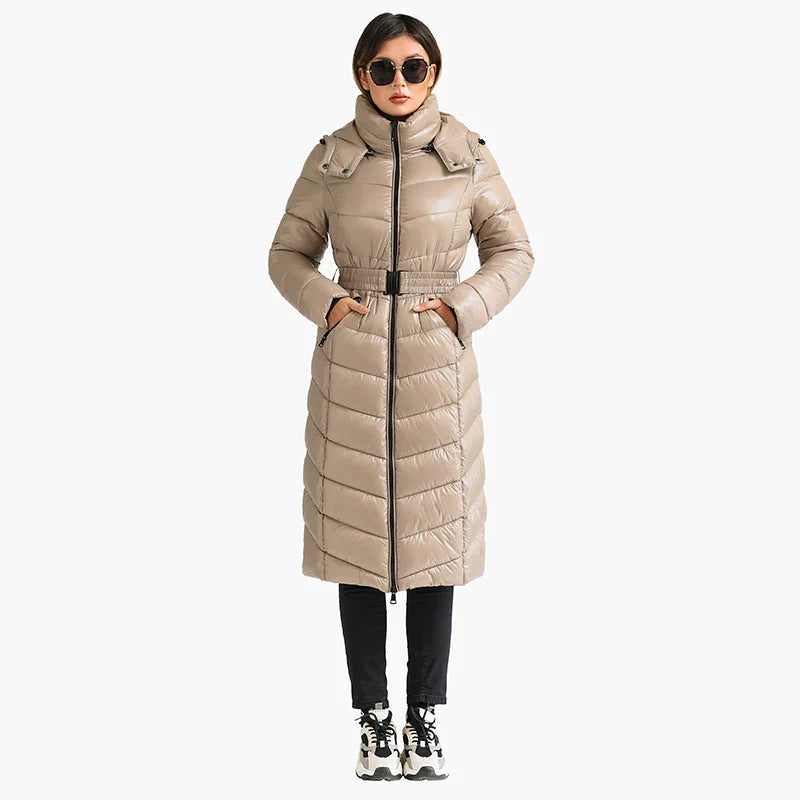 Jaqueta Feminina Puffer Bege Elegance