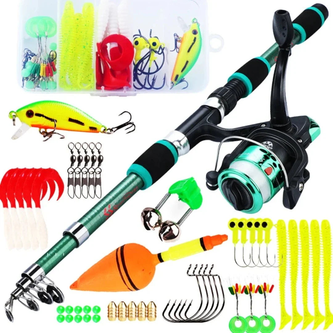 Kit Pesca Completo - Vara 1.80M e Molinete 5.2:1 + Brinde - Arrasto Max 5Kg