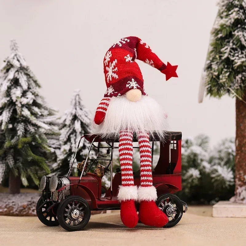 Decoração de Natal Gnomos com Led - Artesanato de Tricô - Natal Vercc