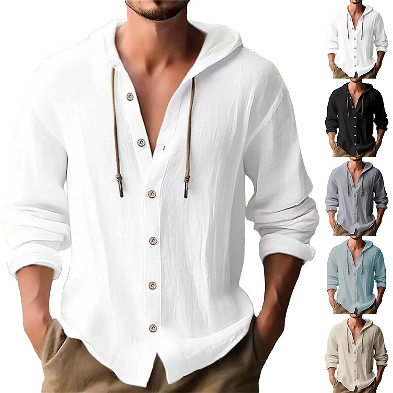 Camisa Masculina Rigo Linho de Verão