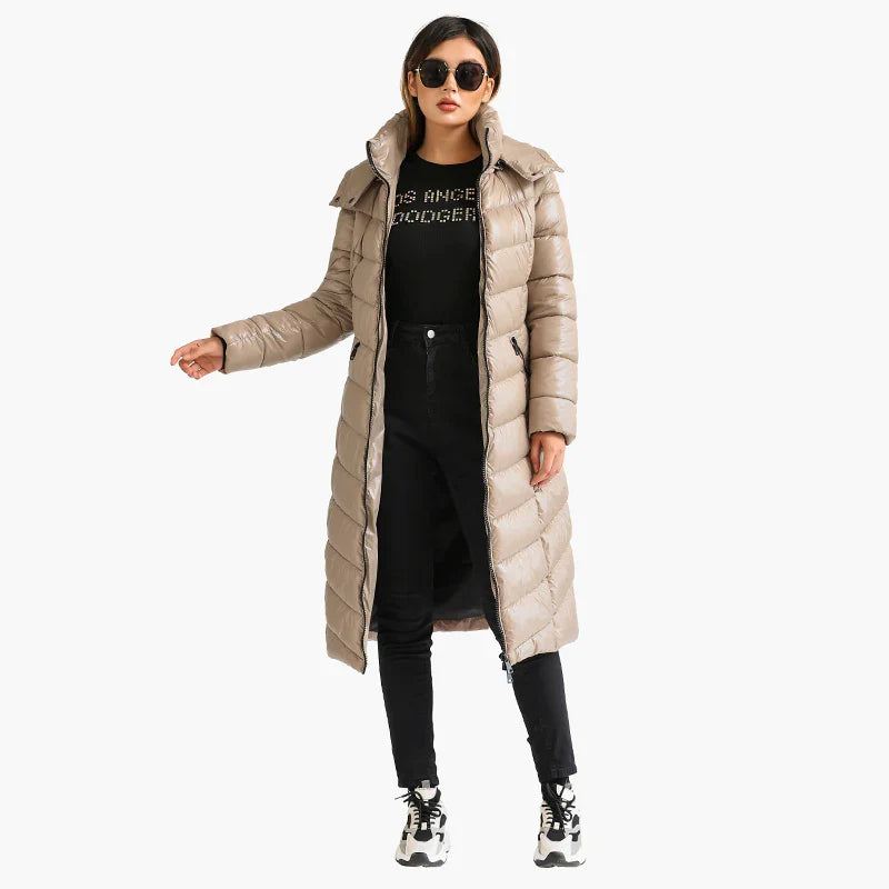 Jaqueta Feminina Puffer Bege Elegance