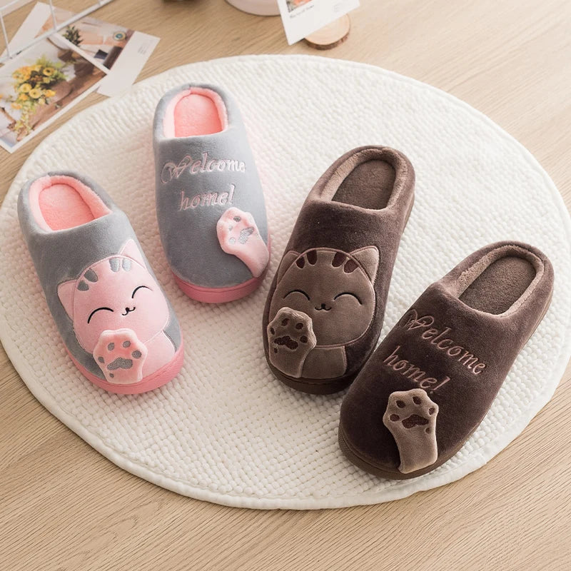 Pantufa Gato Aveludada Unissex