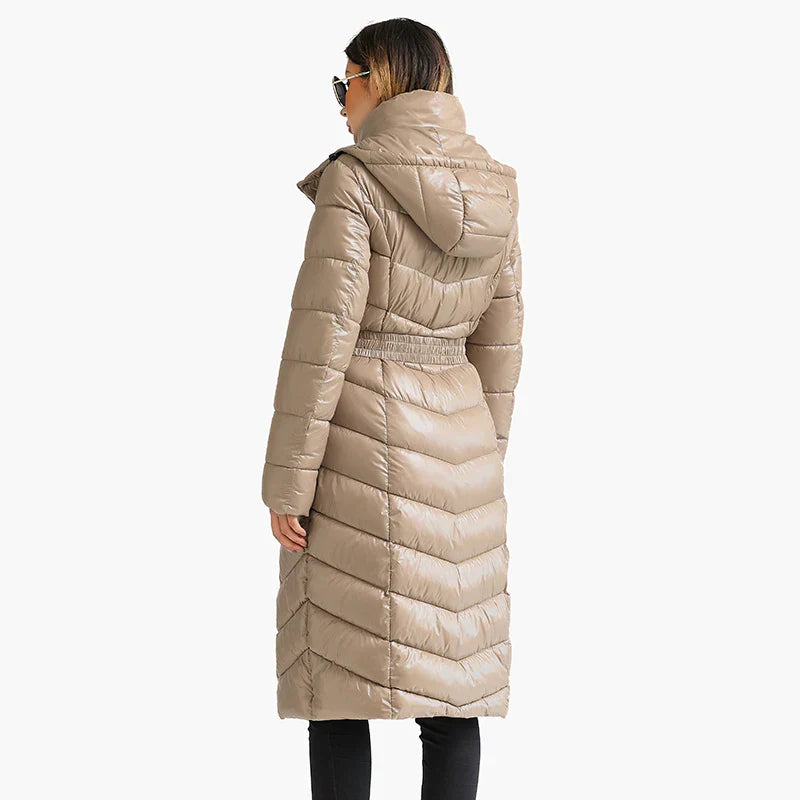 Jaqueta Feminina Puffer Bege Elegance