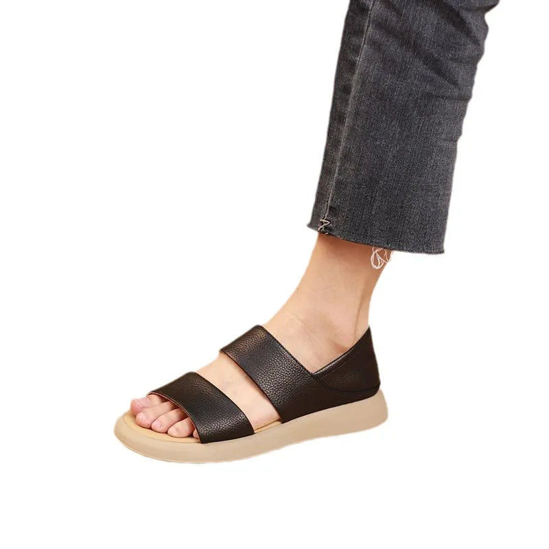 Sandália Feminina Zaya Couro Macio Comfort