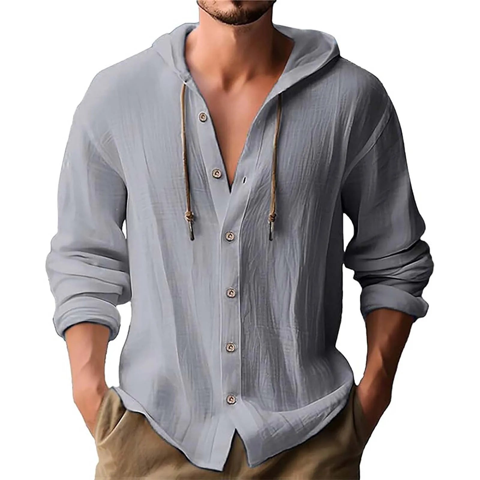 Camisa Masculina Rigo Linho de Verão