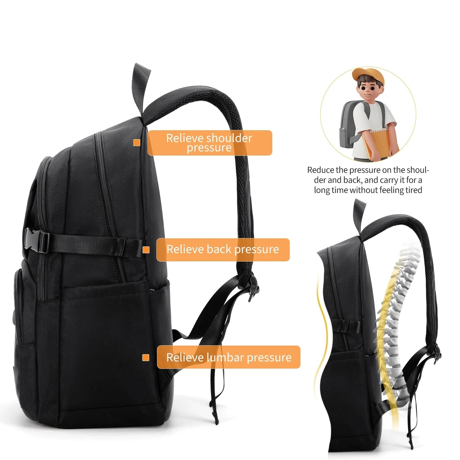 Mochila Bari Universitária - Multifuncional - Impermeável