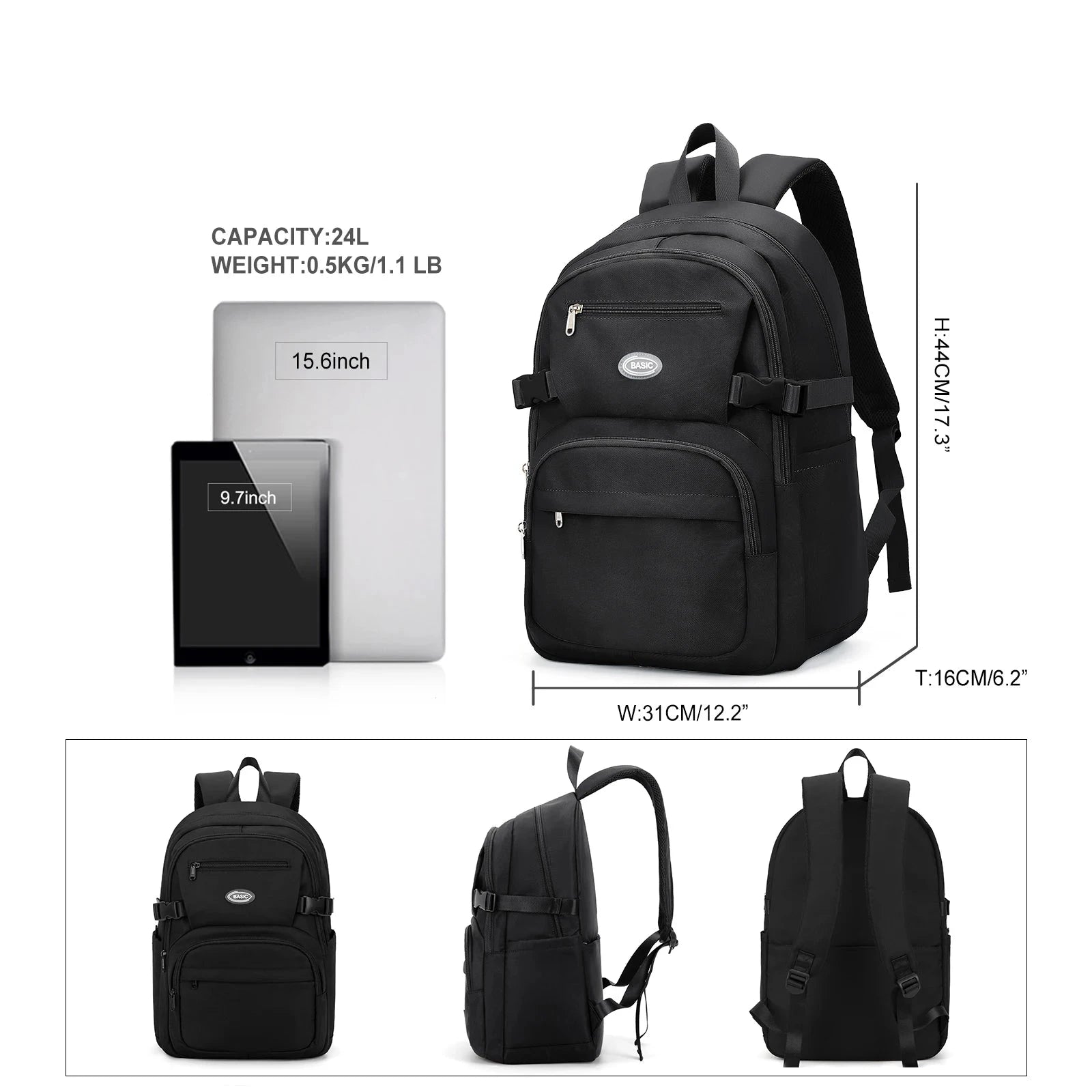 Mochila Bari Universitária - Multifuncional - Impermeável