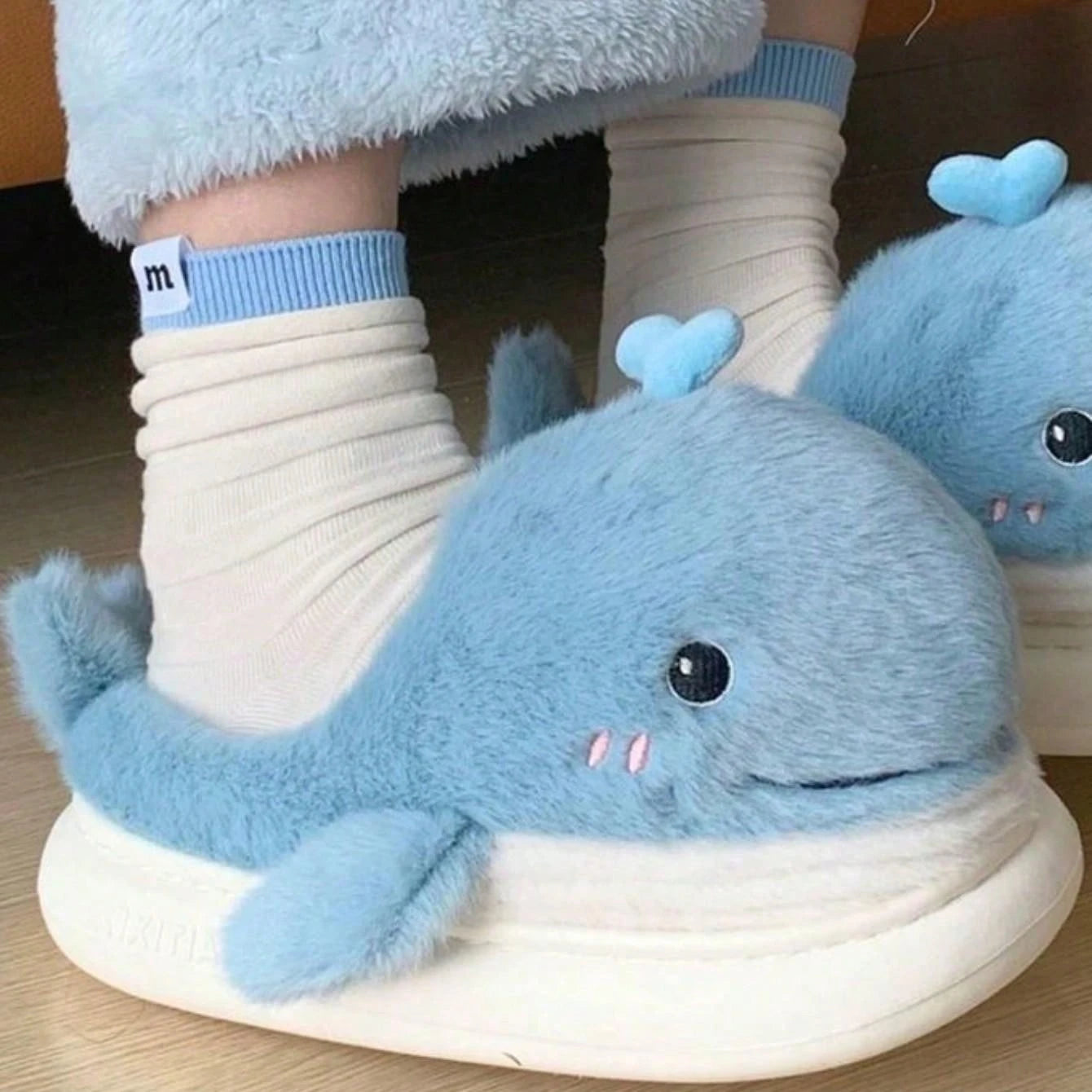 Pantufa Baleia Blue Whale Masculina