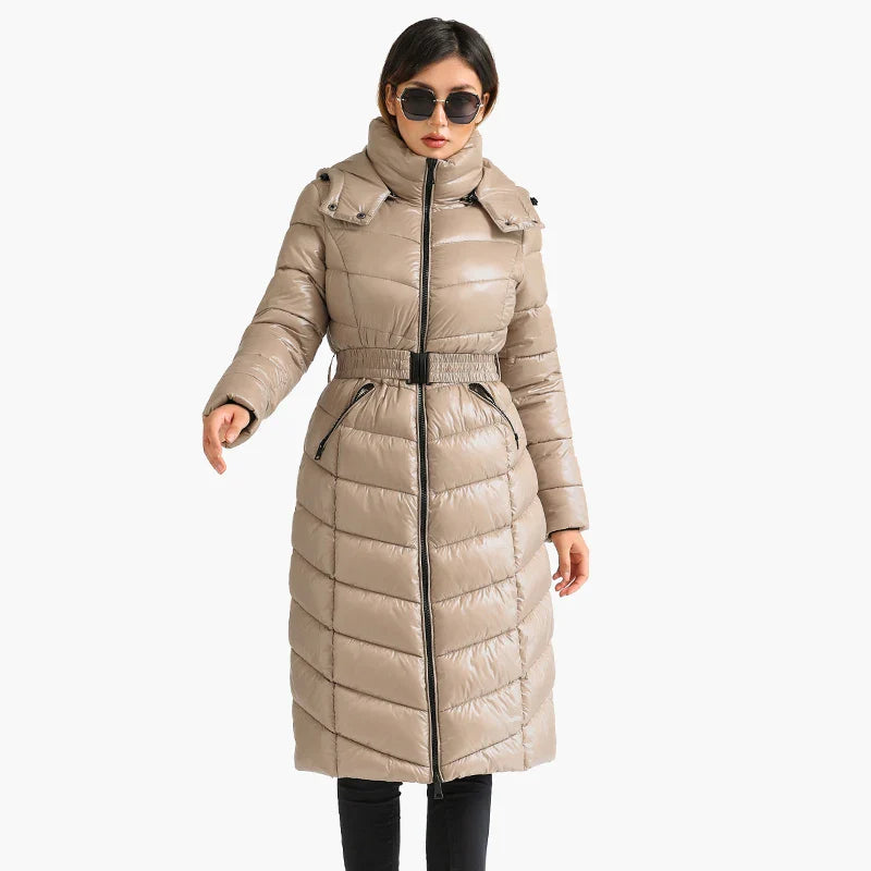 Jaqueta Feminina Puffer Bege Elegance