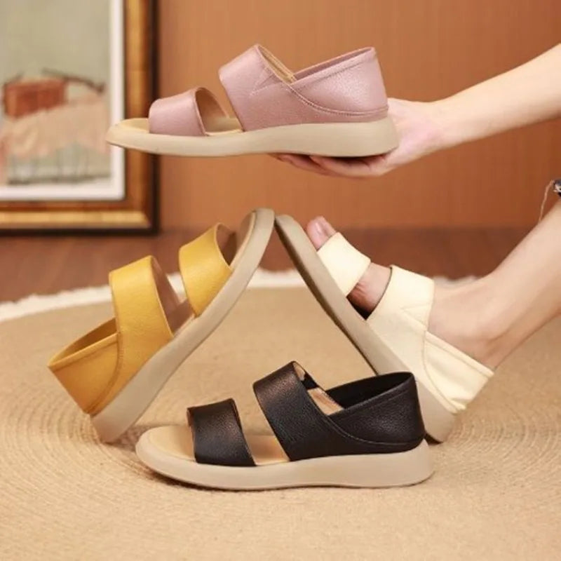 Sandália Feminina Zaya Couro Macio Comfort