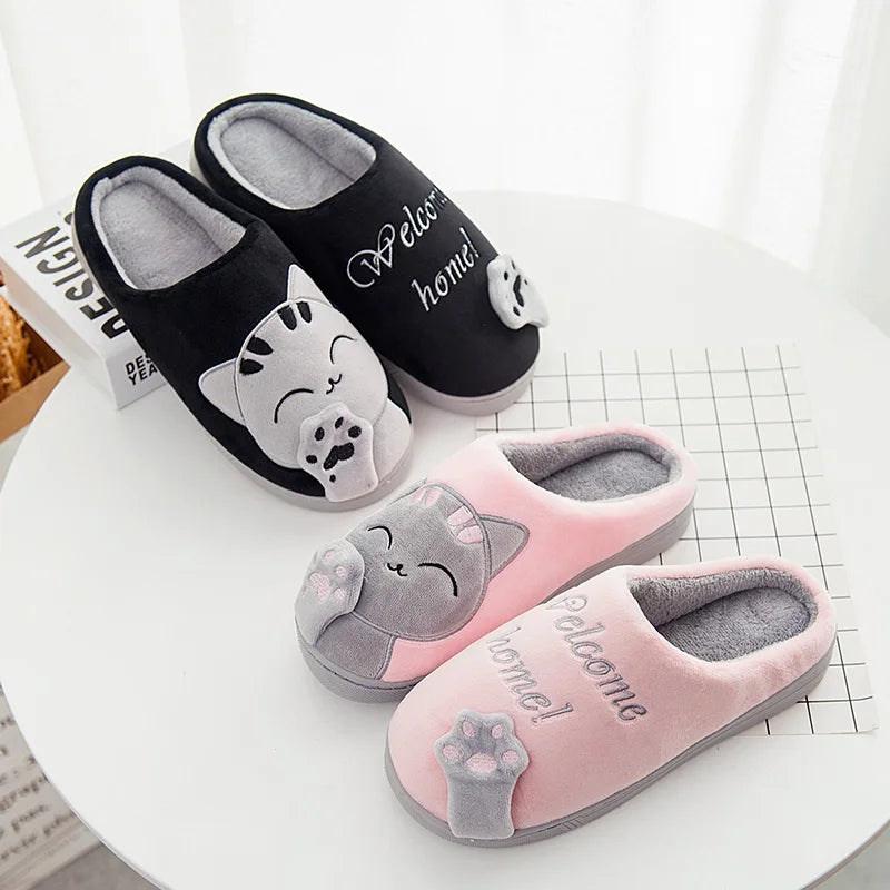 Pantufa Gato Aveludada Unissex