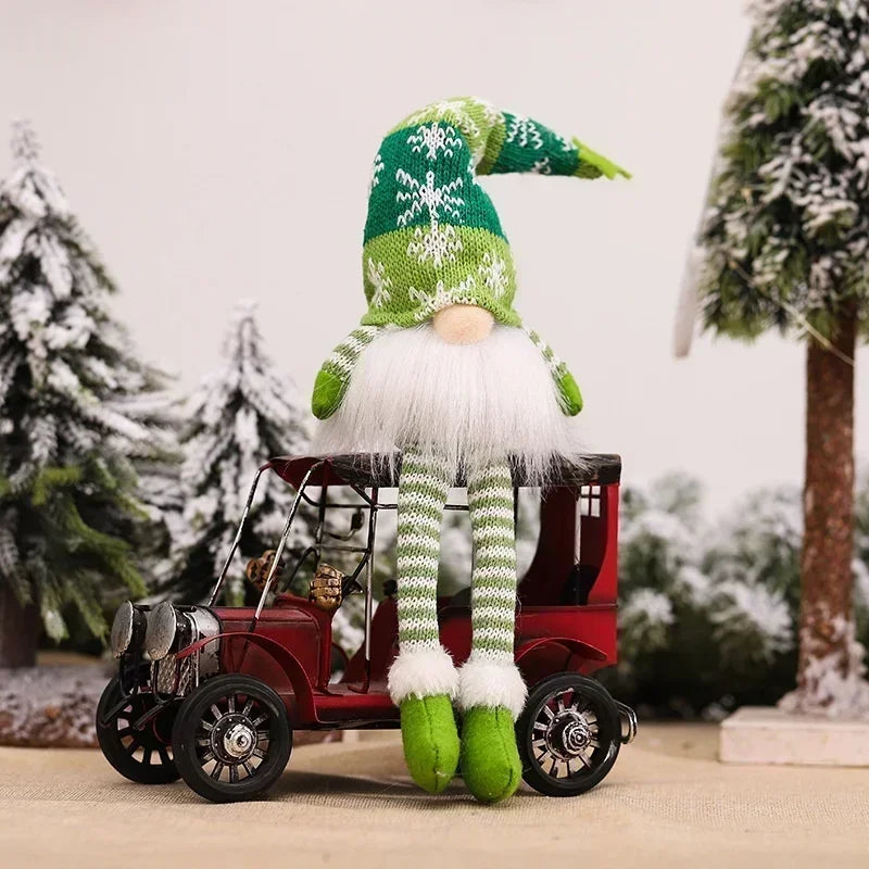 Decoração de Natal Gnomos com Led - Artesanato de Tricô - Natal Vercc