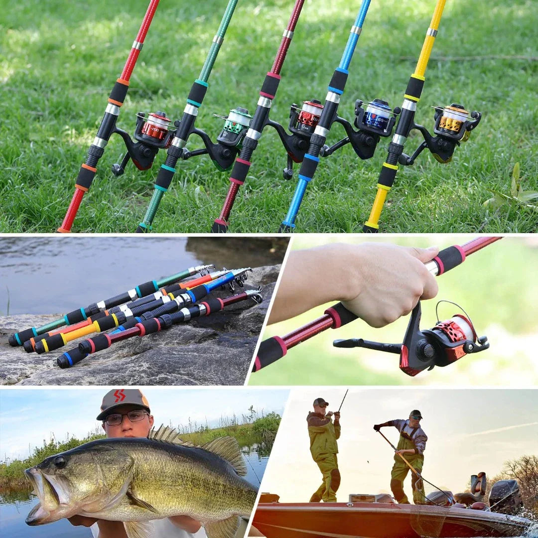 Kit Pesca Completo - Vara 1.80M e Molinete 5.2:1 + Brinde - Arrasto Max 5Kg