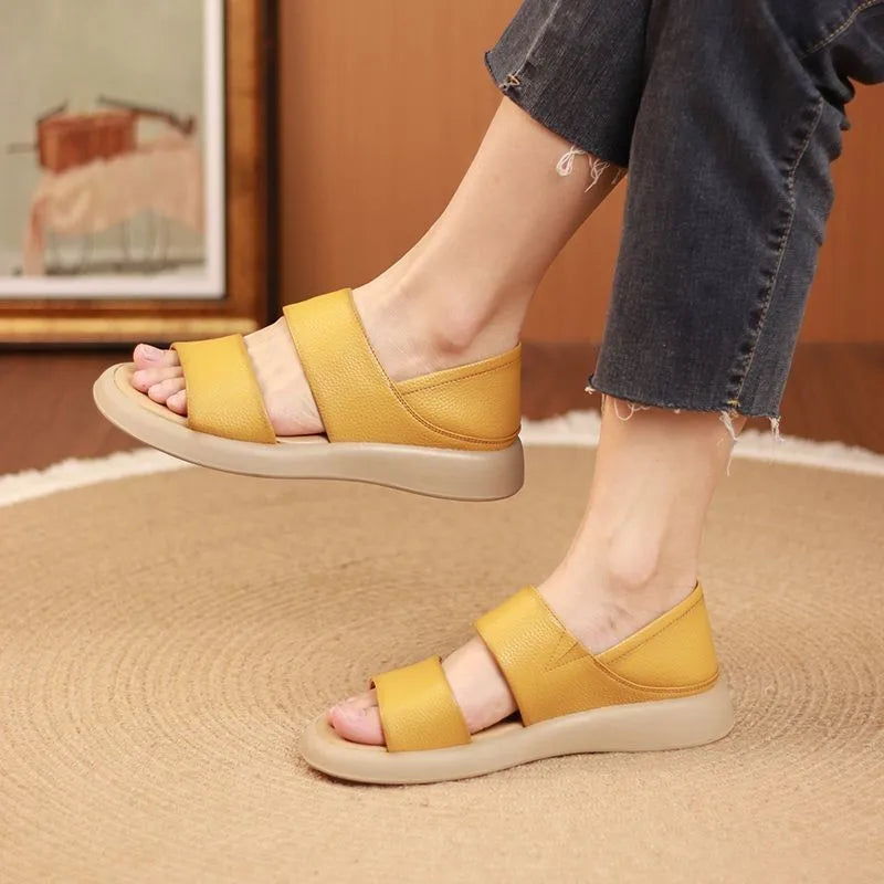 Sandália Feminina Zaya Couro Macio Comfort