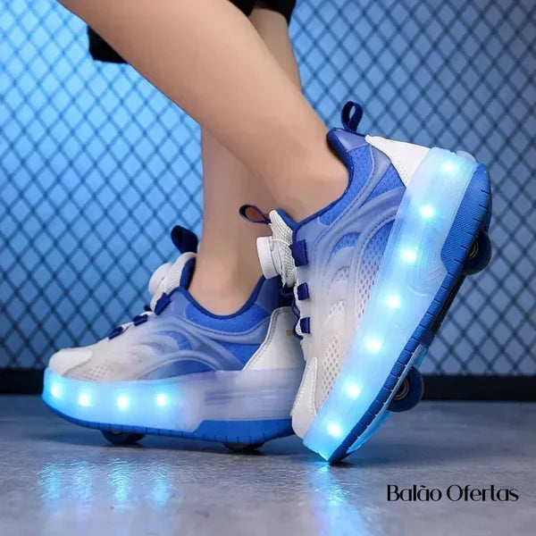 Tênis Infantil Pumello com Rodinhas e Luzes LED - Promoção Kids Lojas Vercc