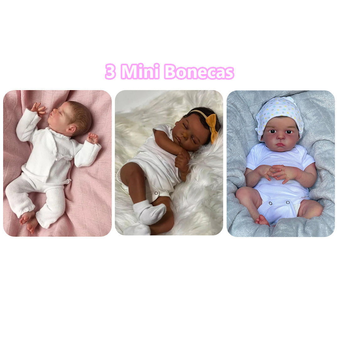 Mini Boneca BebeReborn - (Ganhe Roupinha GRÁTIS!) - Loja Vercc