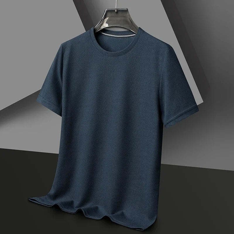 Camisa Masculina Theo Malha Waffle Tendência Verão
