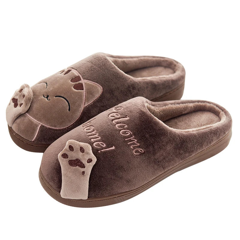 Pantufa Gato Aveludada Unissex