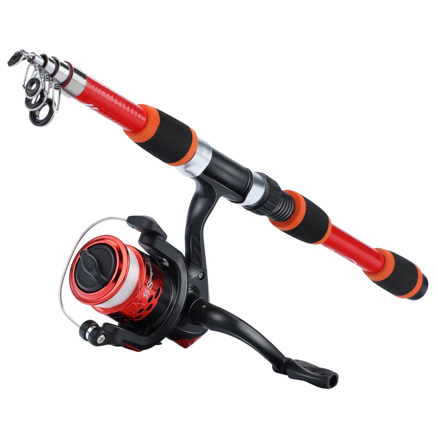 Kit Pesca Completo - Vara 1.80M e Molinete 5.2:1 + Brinde - Arrasto Max 5Kg