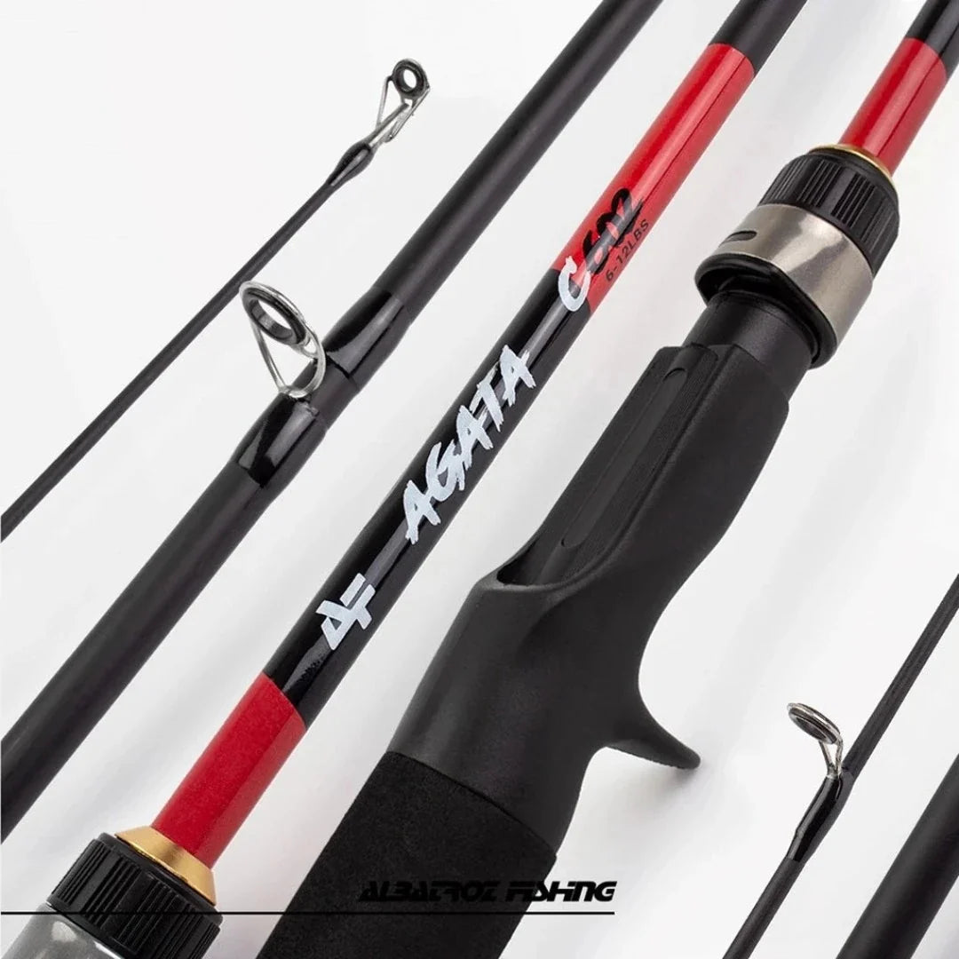 Vara De Pesca Carretilha Carbono Profissional - 1,68 M