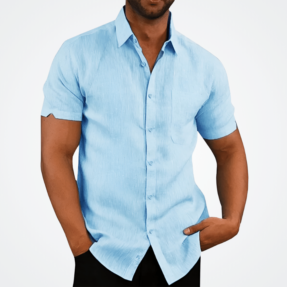 Camisa Masculina Linho Lençóis de Maranhão de Manga Curta
