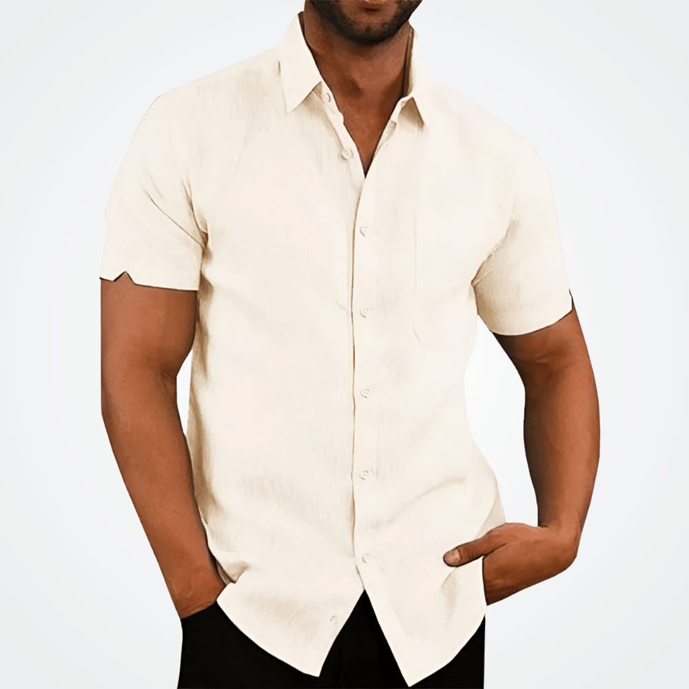 Camisa Masculina Linho Lençóis de Maranhão de Manga Curta