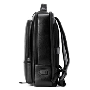 Mochila Masculina Vercc de Couro 15.6 Polegadas
