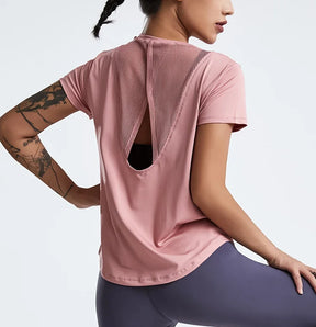 Camisa Feminina Vercc Esportiva Abertura Respirável Atrás