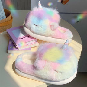 Pantufas Unicórnio de Inverno Unissex