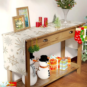 Corredores de Mesa Floco de Neve - Decoração de Natal Vercc