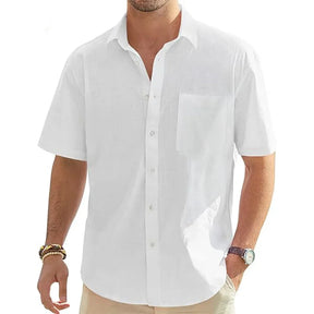 Camisa Masculina Casual Rami de Algodão com Linho - Estilo único Vercc