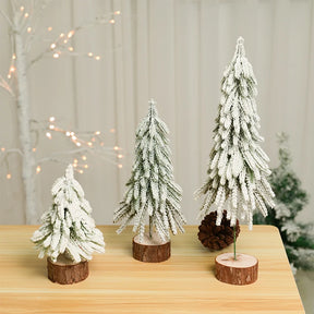 Mini Árvore de Natal com Flocos de Neve Real - Decoração de Natal Vercc