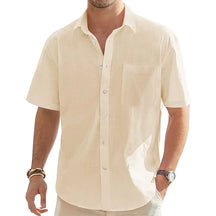 Camisa Masculina Casual Rami de Algodão com Linho - Estilo único Vercc