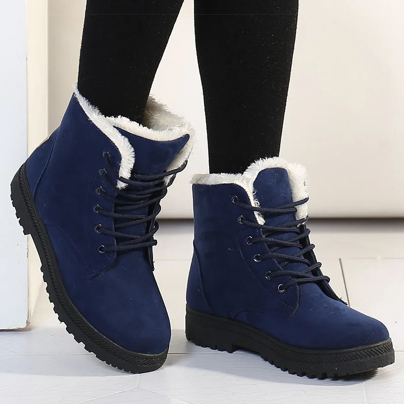 Bota Forrada Strass de Inverno Feminino