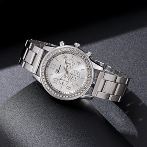 Relógio Feminino Geneva + Conjunto de Acessórios