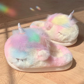 Pantufas Unicórnio de Inverno Unissex