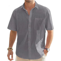 Camisa Masculina Casual Rami de Algodão com Linho - Estilo único Vercc