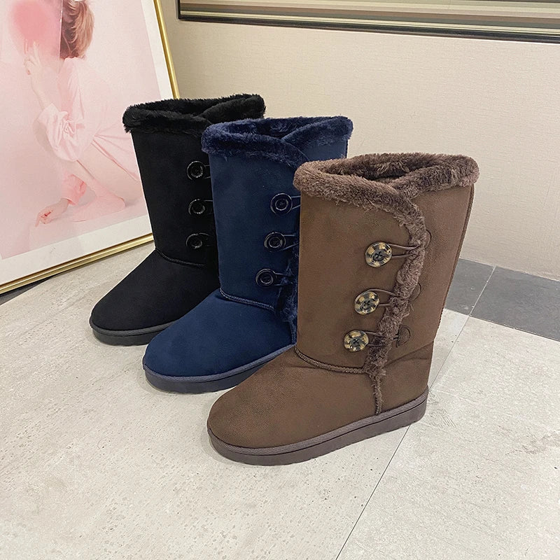 Bota Feminina Abotoada - Inverno Glacial