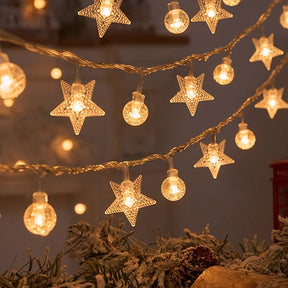 Decoração de Árvore de Natal Cordas Iluminadas com Led - Muitos Formatos - Natal Vercc