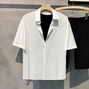 Camisa Masculina Básica Hanley Drapeado - Lapela Suave