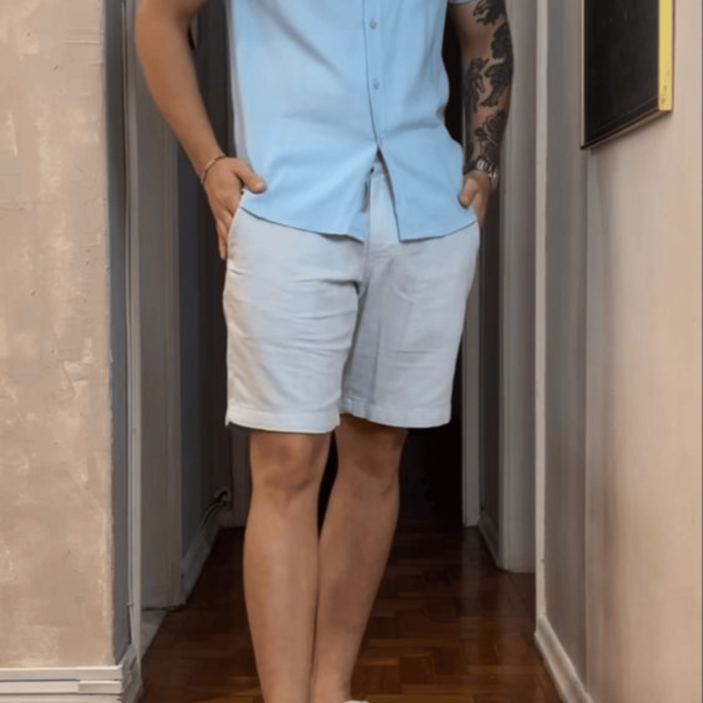 Short Masculino Ipanemas de Linho