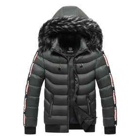 Jaqueta Parka Masculina Com Capuz Forrado