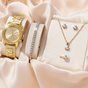 Relógio Feminino Geneva + Conjunto de Acessórios