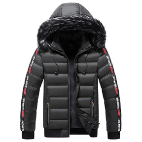 Jaqueta Parka Masculina Com Capuz Forrado