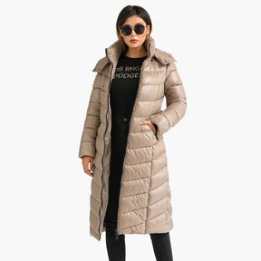 Jaqueta Feminina Puffer Bege Elegance